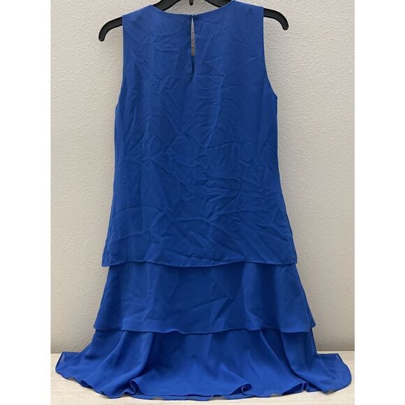 Lauren Ralph Lauren LRL Women’s Sz 2 Blue Flowy 3-Tiered Sleeveless Dress $125 - Picture 2 of 8